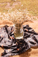 Load image into Gallery viewer, Skull & Flower Silk Western Bandana