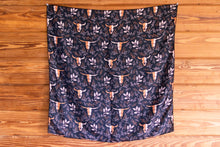 Load image into Gallery viewer, Skull & Flower Silk Western Bandana
