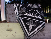 Load image into Gallery viewer, Midnight Desert Silk Western Bandana