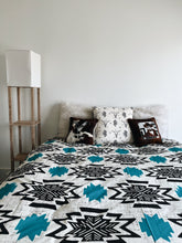 Load image into Gallery viewer, Blue Modern Aztec - Duvet Cover
