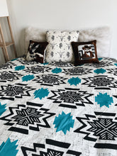 Load image into Gallery viewer, Blue Modern Aztec - Duvet Cover
