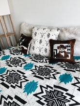 Load image into Gallery viewer, Blue Modern Aztec - Duvet Cover
