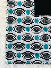 Load image into Gallery viewer, Blue Modern Aztec - Minky Blanket
