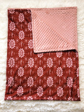 Load image into Gallery viewer, Rust Cactus Blossom - Minky Blanket
