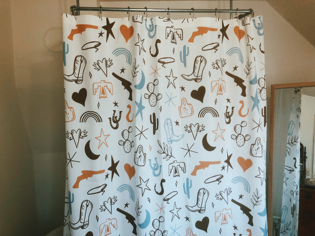 Wild West Doodles - Shower Curtain